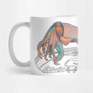 Giant Cuttlefish Doodle-white Mug